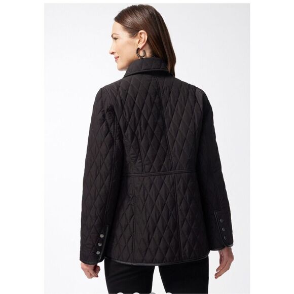 Chico’s Quilted black mid length XL jacket - Picture 10 of 11